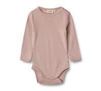 Merino-Body für Kinder Langarm rosa dry rose Lucca Wheat Größe: 68