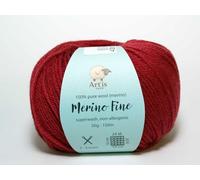 Merino Fine Art'is Yarn 100% Merinowolle | Superwash & Antiallergisch (50g/150m) (1010 weinrot)