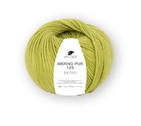Merino Pur 125 Retro Strickgarn, 100% Extrafeine Merinowolle, Handgefärbt, Ton-in-Ton Farbverlauf (174 apfel mel.)