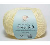 Merino Soft Art'is Yarn 100% Wolle, Mulesing-frei & Superwash (50g / 120m) (21 pastellgelb)