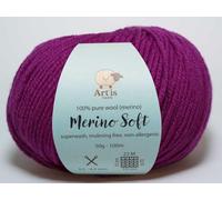Merino Soft Art'is Yarn 100% Wolle, Mulesing-frei & Superwash (50g / 120m) (334 cyclamenrot)