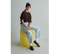 Merino-Strickpullover oversize braun XXS