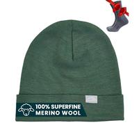 Merino.tech 100% Merino Mütze - Unisex Beanie aus Merinowolle - Warm, Weich & Atmungsaktiv für Herren und Damen (Olive, Large-XLarge)