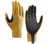 Merino Wool Gloves For Men Featuring Fine-Pore Breathable Mesh Construction Anti-Slip Silicone Palm Coverage And Full Touchscreen Device Interaction(S yellow)