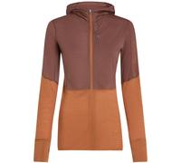 Merinomix 200 Realfleece Descender Zip-Hoodie Damen Dusty Clay/Carob-S Hellbraun