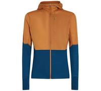 Merinomix 200 Realfleece Descender Zip-Hoodie Fleecejacke Herren orange/blau-XL