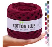 MeriWoolArt® Premium Baumwolle zum Häkeln und Makramee, 10 mm x 110 m Qualität Baumwollgarn, T-Shirt Garn für Handtasche, Teppiche, Pflanzenkörbe, Wurfkissen und Makramee-Wandbehang oder Geschenkband