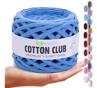 MeriWoolArt® Premium Baumwolle zum Häkeln und Makramee, 10 mm x 110 m Qualität Baumwollgarn, T-Shirt Garn für Handtasche, Teppiche, Pflanzenkörbe, Wurfkissen und Makramee-Wandbehang oder Geschenkband