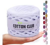 MeriWoolArt® Premium Baumwolle zum Häkeln und Makramee, 10 mm x 110 m Qualität Baumwollgarn, T-Shirt Garn für Handtasche, Teppiche, Pflanzenkörbe, Wurfkissen und Makramee-Wandbehang oder Geschenkband