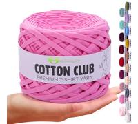 MeriWoolArt® Premium Baumwolle zum Häkeln und Makramee, 10 mm x 110 m Qualität Baumwollgarn, T-Shirt Garn für Handtasche, Teppiche, Pflanzenkörbe, Wurfkissen und Makramee-Wandbehang oder Geschenkband