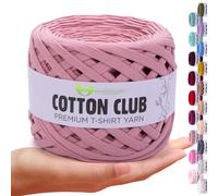 MeriWoolArt® Premium Baumwolle zum Häkeln und Makramee, 10 mm x 110 m Qualität Baumwollgarn, T-Shirt Garn für Handtasche, Teppiche, Pflanzenkörbe, Wurfkissen und Makramee-Wandbehang oder Geschenkband