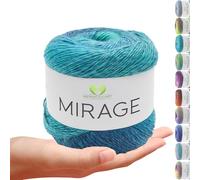 MeriWoolArt Strickgarn aus 20% Merino-Schurwolle & 80% Acryl 150g (500m) - Garn zum Stricken & Häkeln - Weiches Allround-Garn für Pullover, Schals, Tücher & Accessoires - Mehrfarbiger Farbverlauf 5306