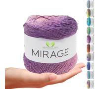 MeriWoolArt Strickgarn aus 20% Merino-Schurwolle & 80% Acryl 150g (500m) - Garn zum Stricken & Häkeln - Weiches Allround-Garn für Pullover, Schals, Tücher & Accessoires - Mehrfarbiger Farbverlauf 5310