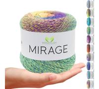 MeriWoolArt Strickgarn aus 20% Merino-Schurwolle & 80% Acryl 150g (500m) - Garn zum Stricken & Häkeln - Weiches Allround-Garn für Pullover, Schals, Tücher & Accessoires - Mehrfarbiger Farbverlauf 5301