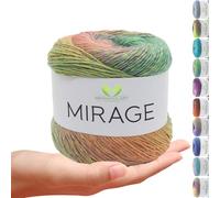 MeriWoolArt Strickgarn aus 20% Merino-Schurwolle & 80% Acryl 150g (500m) - Garn zum Stricken & Häkeln - Weiches Allround-Garn für Pullover, Schals, Tücher & Accessoires - Mehrfarbiger Farbverlauf 5312