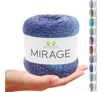 MeriWoolArt Strickgarn aus 20% Merino-Schurwolle & 80% Acryl 150g (500m) - Garn zum Stricken & Häkeln - Weiches Allround-Garn für Pullover, Schals, Tücher & Accessoires - Mehrfarbiger Farbverlauf 5314