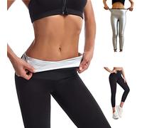 Merlvida Schwitzhose zum Abnehmen Sauna Hose Damen Hot Thermo Sweat Jogginghose Schwitz Leggings Damen High Waist Sporthose Schweiß Schwitzanzug Shape Laufhose Sportleggins für Gym, Yoga, Fitness