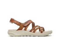 Merrell Leder-Sandalen Harbor Backstrap Vollnarbenleder Hellbraun Damen Größe 40