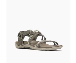 Merrell Sandale Terran 3 Cush Lattice Nubukleder olivegrün Damen, Größe Euro (US) 36 (6)