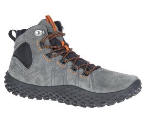 Merrell Sneaker Wrapt Mid WP (Minimal-Laufschuhe, Leder, wasserdicht) granitegrau Herren, Größe Euro (US) 46,5 (12)