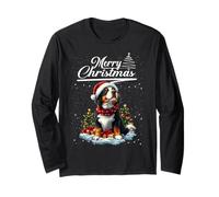 Merry Christmas Bernese Mountain Dog Santa Dog Lovers Xmas Langarmshirt