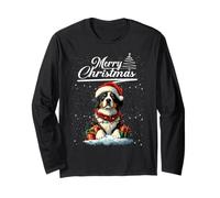 Merry Christmas Bernese Mountain Dog Santa Dog Lovers Xmas Langarmshirt