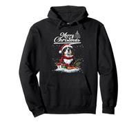 Merry Christmas Bernese Mountain Dog Santa Dog Lovers Xmas Pullover Hoodie