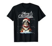 Merry Christmas Bernese Mountain Dog Santa Dog Lovers Xmas T-Shirt