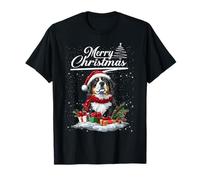 Merry Christmas Bernese Mountain Dog Santa Dog Lovers Xmas T-Shirt