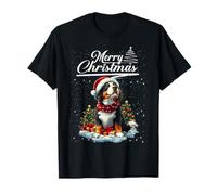 Merry Christmas Bernese Mountain Dog Santa Dog Lovers Xmas T-Shirt
