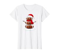 Merry Christmas Football Snowman Holiday Sports Xmas Pajamas Preisgünstiges Grafik-T-Shirt