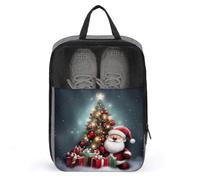 Merry Christmas Schuhbeutel für Reisen, wasserdichte Schuhtasche, Schuhaufbewahrung, Organizer mit Reißverschluss und Griff, Sneaker-Tasche, Schuhbeutel, Stil, Einheitsgröße, Schuhbeutel für Reisen,