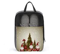 Merry Christmas Schuhbeutel, Reise-Schuh-Organizer, wasserabweisend, Schuhbeutel mit Reißverschluss, Sneaker, Staubbeutel, grau, Einheitsgröße, modern, grau, Einheitsgröße, Modern