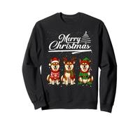 Merry Christmas Shiba Inu Reindeer Elf Santa Squad Dog Lover Sweatshirt