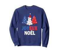 Merry Christmas Tree Lights Frankreich Flagge Französisch Joyeux Noël Sweatshirt