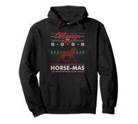 Merry Horse-Mas Horses Reiter Pferd Ugly Christmas Sweater Pullover Hoodie