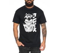 Merry Sit - Herren T-Shirt Straw Hat Luffy Zoro One Monkey D. Pirat Ace Piece Goku Anime Ruffy, Größe:L, Farbe:Schwarz