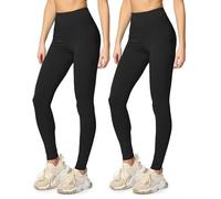 Merry Style 2er Pack Leggings Damen Baumwolle für das ganze Jahr Bequeme Leggings Blickdicht Damen Ideal für Yoga Sport Gym und Freizeit MS10-198 MS10-198 (Schwarz/Schwarz, M)
