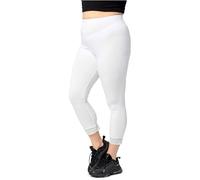 Große Größen Capri Leggings mit Spitze aus Viskose MS10-452 Weiß 6XL 6XL Weiß