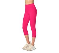 Merry Style Damen 3/4 Capri Leggings aus Baumwolle mit Spitze MS10-224 (Amaranth, S)