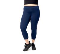 Merry Style Damen 3/4 Leggings Capri Große Größen Damen Leggings aus Baumwolle Capri Sportleggings MS10-455 (Marineblau, 7XL)