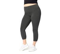 Große Größen Capri Leggings aus Baumwolle MS10-455 DunkelMelange 4XL 4XL DunkelMelange