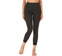 Merry Style Damen 7/8 Leggings mit Spitze MS10-342(Dunkelmelange,S)