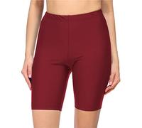 Merry Style Damen Badehose High Waist Bikinihose Schwimmhose für Wassersport SUP Schwimmradler Bademode für Frauen MS10-333 (Weinrot (4242),38)