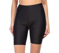 Merry Style Damen Badehose High Waist Schwimmhose für Wassersport SUP Schwimmradler MS10-333 (Schwarz,40)