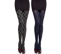 Merry Style Damen blickdichte Strumpfhose MS 317 60 DEN (2er Pack Smoky/Navy, M)