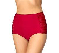 Merry Style Damen High Waist Bikinihose Bauch Weg Effekt Badehose MS10-119 (Weinrot (4242), 36)