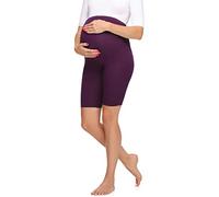 Merry Style Damen Kurze Umstandsleggings aus Viskose MS10-299 (Pflaume, XL)