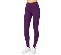Merry Style Damen Lange Leggings aus Viskose MS10-143 (Pflaume, L)