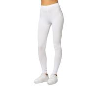 Merry Style Damen Lange Leggings aus Viskose MS10-143 (Weiß, XL)